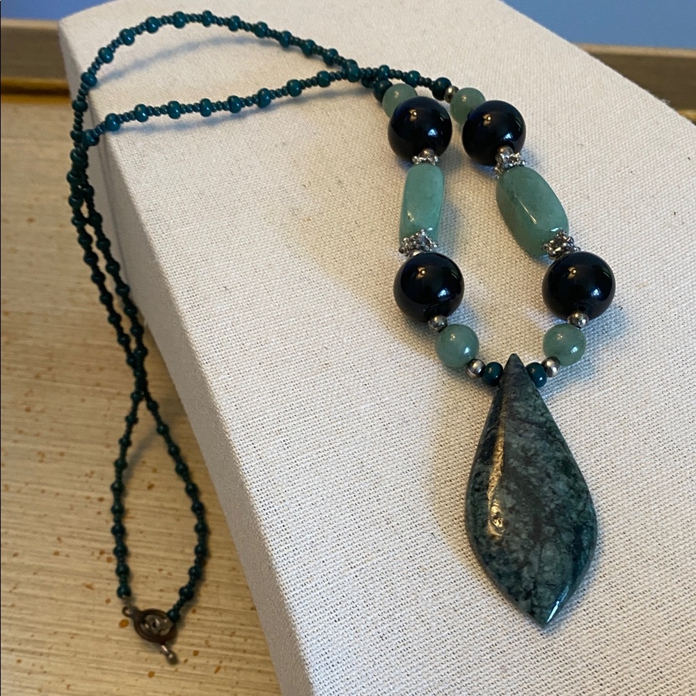 Vintage Semiprecious Gemstone Beaded Necklace